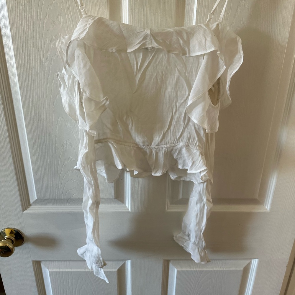 H&M White Ruffled Blouse - Picture 3 of 3